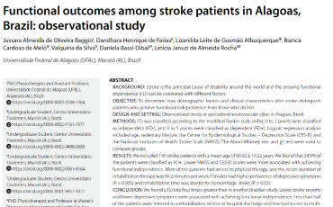 Functional outcomes among stroke patients in Alagoas, Brazil: observational study