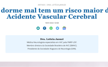 Quem dorme mal tem um risco maior de ter Acidente Vascular Cerebral